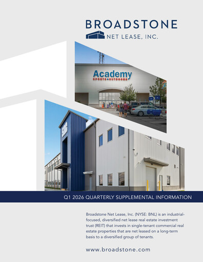 Miniature Broadstone Net Lease Rapport trimestriel 2026-q1