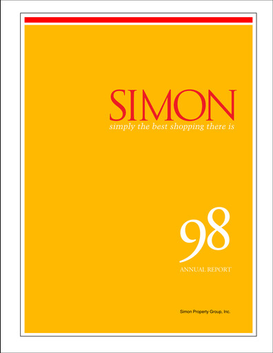 Thumbnail Simon Property Group Annual Report 1998
