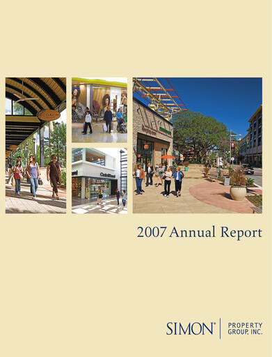 Thumbnail Simon Property Group Annual Report 2007