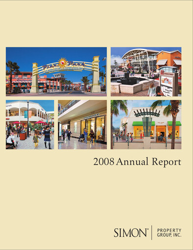 Thumbnail Simon Property Group Annual Report 2008