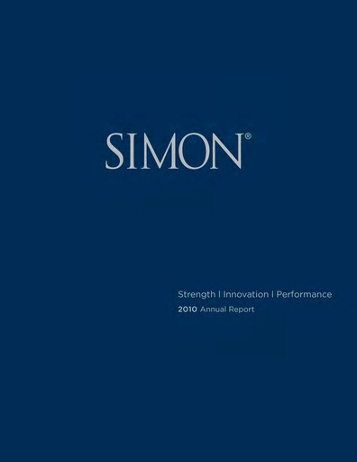 Thumbnail Simon Property Group Annual Report 2010