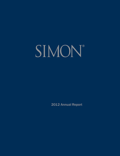 Thumbnail Simon Property Group Annual Report 2012