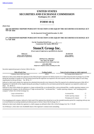 Vorschaubild StoneX Group Quartalsbericht 2023-q1