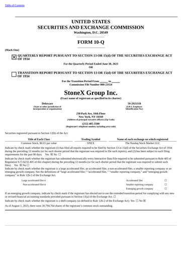 Vorschaubild StoneX Group Quartalsbericht 2023-q3