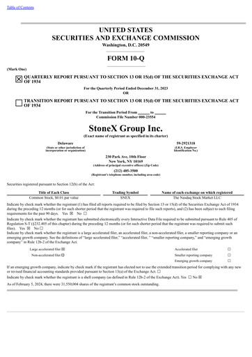 Vorschaubild StoneX Group Quartalsbericht 2024-q1