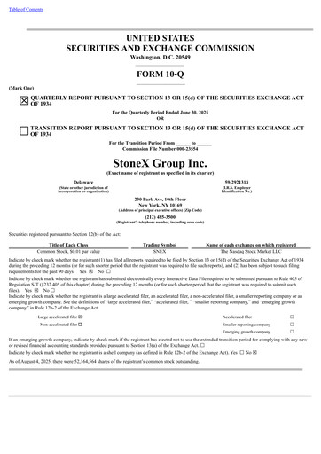 Vorschaubild StoneX Group Quartalsbericht 2025-q3