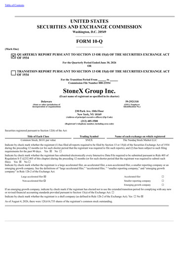 Vorschaubild StoneX Group Quartalsbericht 2026-q3