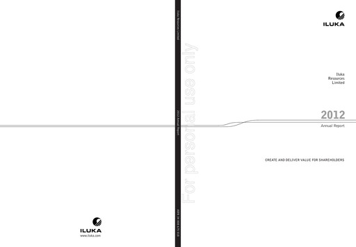 Thumbnail Iluka Resources Annual Report 2012