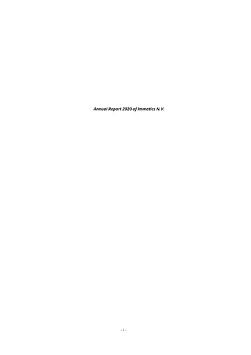 Thumbnail Immatics Annual Report 2020