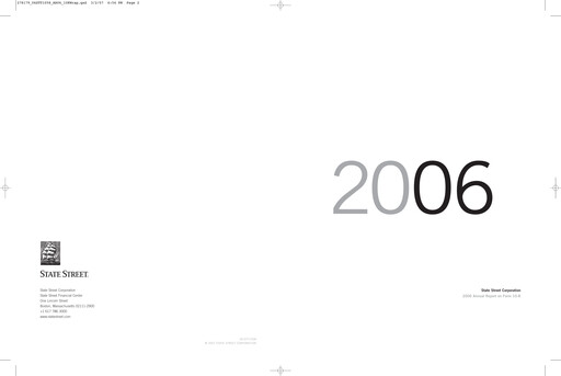 Thumbnail State Street Corporation
 Annual Report 2006