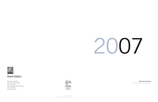Thumbnail State Street Corporation
 Annual Report 2007