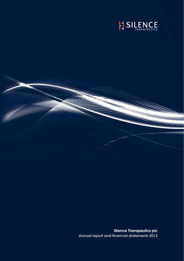 Thumbnail Silence Therapeutics Annual Report 2013