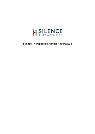 Thumbnail Silence Therapeutics Annual Report 2024