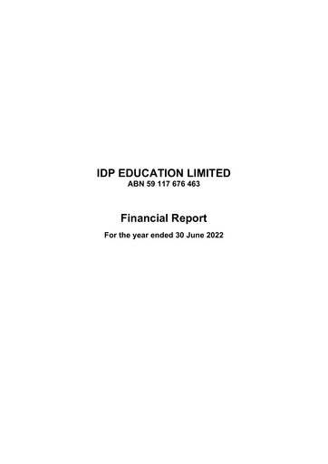 Thumbnail IDP Education Financial Report 2022