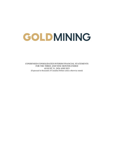 Thumbnail GoldMining Inc. Quarterly Report 2024-q3