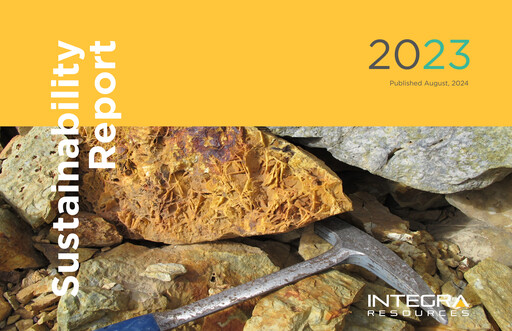 Thumbnail Integra Resources Sustainability Report 2023
