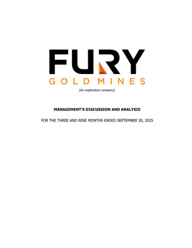 Thumbnail Fury Gold Mines Quarterly Report 2025-q3