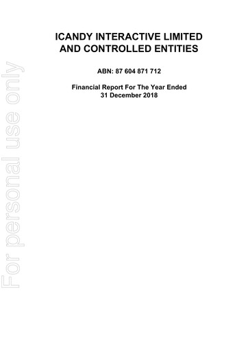 Miniature iCandy Interactive Rapport annuel 2018