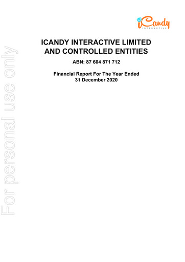 Miniature iCandy Interactive Rapport annuel 2020