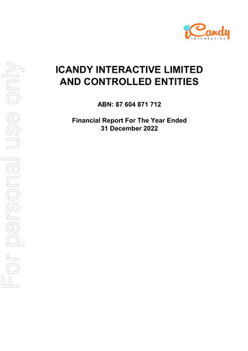 Miniature iCandy Interactive Rapport annuel 2022