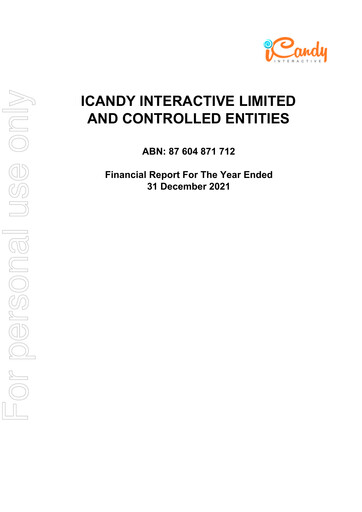 Thumbnail iCandy Interactive Financial Report 2021