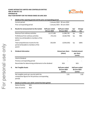 Thumbnail iCandy Interactive Financial Report 2024-h1