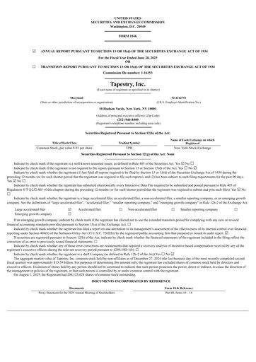 Thumbnail Tapestry Annual Report 2024-2025
