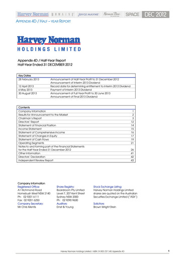 Thumbnail Harvey Norman Half-year Report 2013-h1