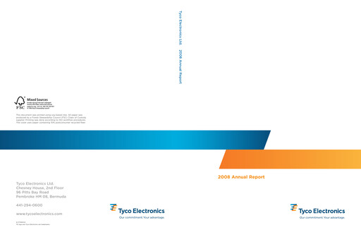 Thumbnail TE Connectivity
 Annual Report 2008