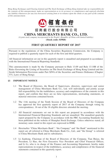 Thumbnail CM Bank Quarterly Report 2017-q1