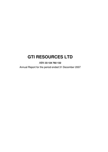 Thumbnail GTI Energy Annual Report 2007