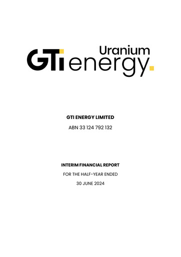 Thumbnail GTI Energy Half-year Report 2024-h1