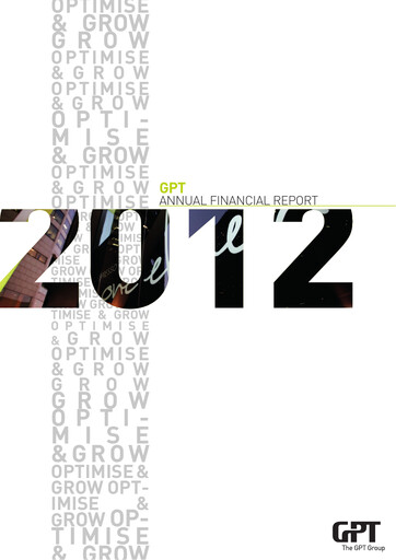 Thumbnail GPT Group
 Annual Report 2012