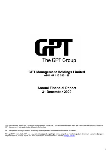 Thumbnail GPT Group
 Financial Report 2020