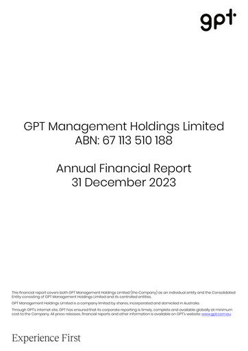 Thumbnail GPT Group
 Financial Report 2023