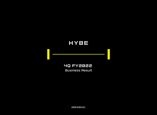 Miniature HYBE Rapport trimestriel 2022-q4