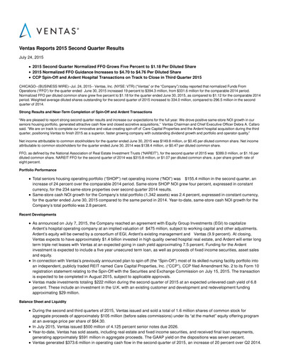 Thumbnail Ventas Quarterly Report 2015-q2