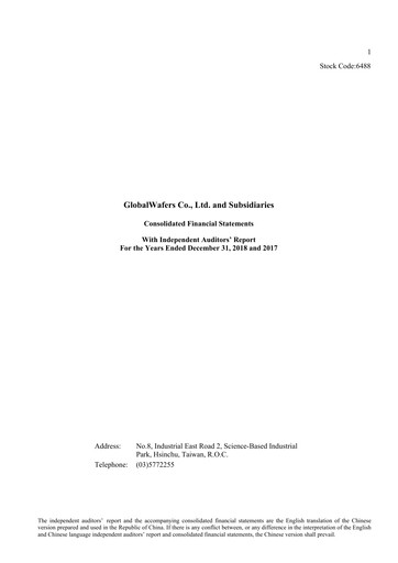 Thumbnail GlobalWafers Financial Statement 2018