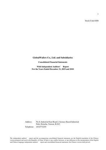 Thumbnail GlobalWafers Financial Statement 2019