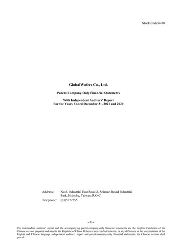 Thumbnail GlobalWafers Financial Statement 2021