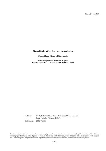 Thumbnail GlobalWafers Financial Statement 2024