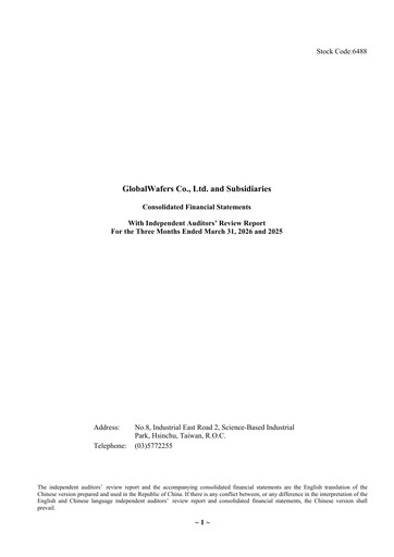 Thumbnail GlobalWafers Quarterly Report 2026-q1