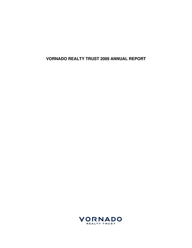 Thumbnail Vornado Realty Trust
 Annual Report 2009