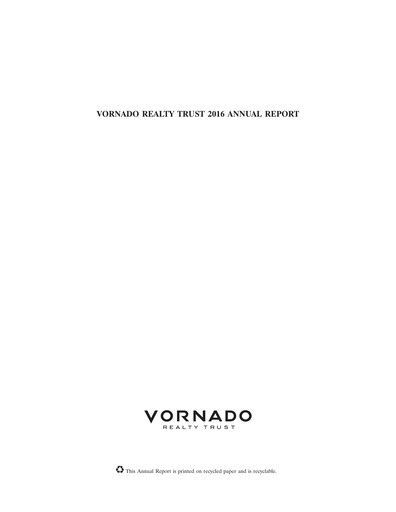 Vorschaubild Vornado Realty Trust
 Jahresbericht 2016