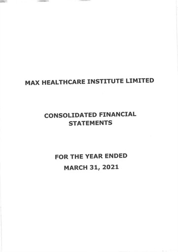 Vorschaubild Max Healthcare Institute Finanzmitteilung fy2021