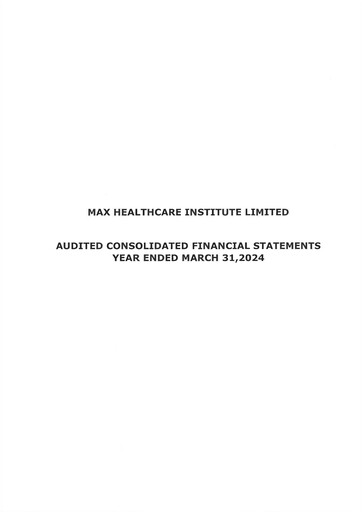 Vorschaubild Max Healthcare Institute Finanzmitteilung fy2024