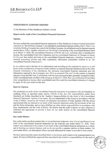 Thumbnail Max Healthcare Institute Financial Statement fy2026