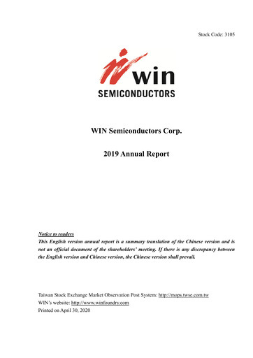 Thumbnail WIN Semiconductors Annual Report 2019