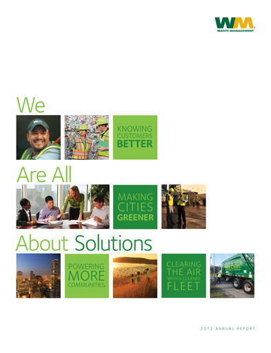 Thumbnail Waste Management Annual Report 2012