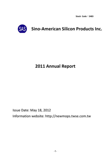 Miniature Sino-American Silicon Products Rapport annuel 2011